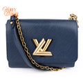 Louis Vuitton Twist MM Epi Leather Navy Gold Hardware Rank A