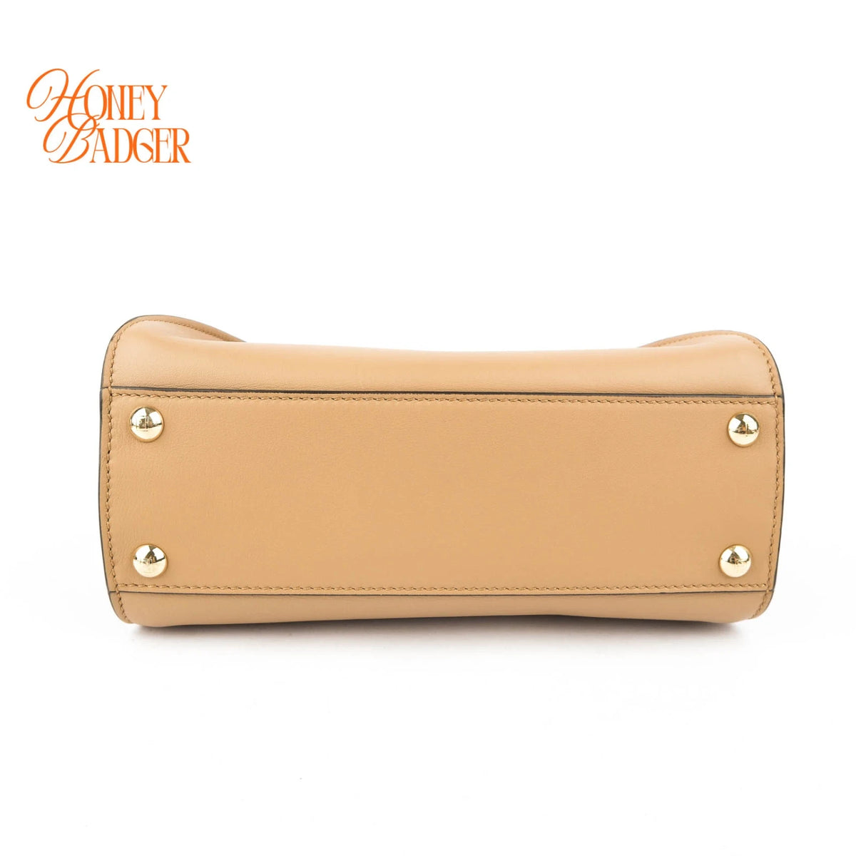 Fendi Peekaboo ISeeU Petite Nappa Leather Miele Gold Hardware Rank A