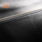 Celine Classic Box Medium Leather Black Gold Hardware Rank A