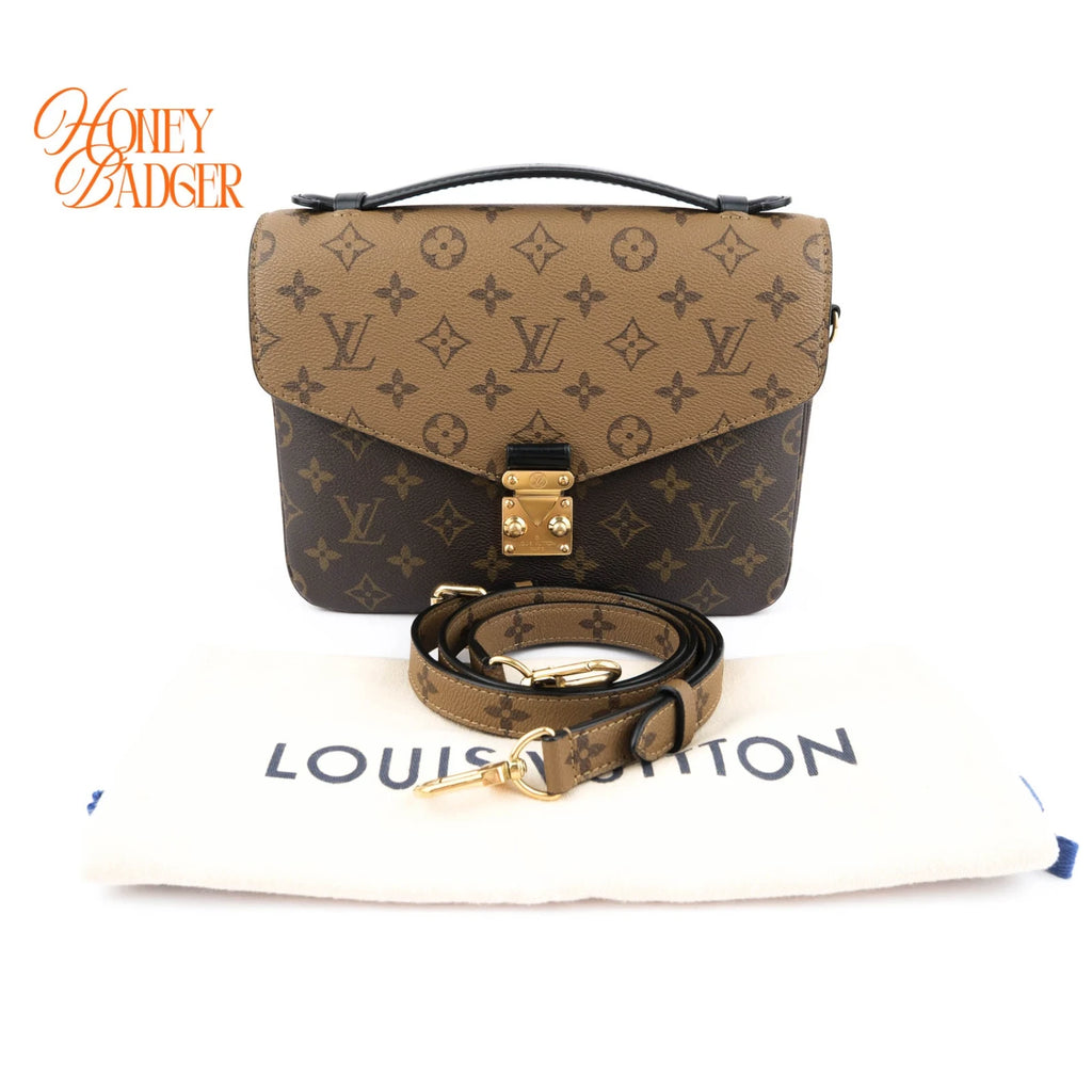 Louis Vuitton Pochette Métis Monogram Reverse Canvas Brown Rank A