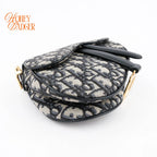 Dior Saddle Small Oblique Jacquard Blue Rank A