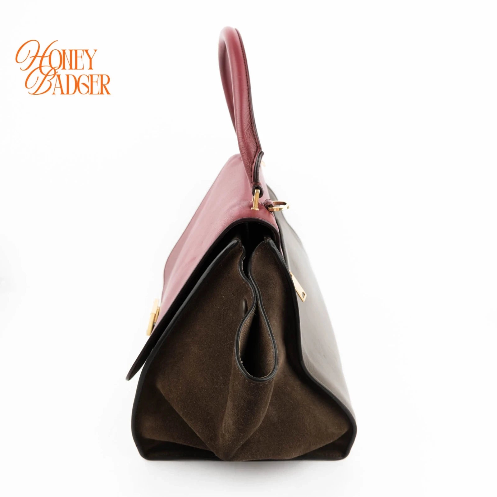 Celine Trapeze Leather and Suede Multicolor Rank A