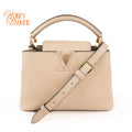Louis Vuitton Capucines BB Beige Taurillon Leather Gold Hardware 2WAY Bag