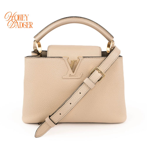 Louis Vuitton Capucines BB Beige Taurillon Leather Gold Hardware 2WAY Bag