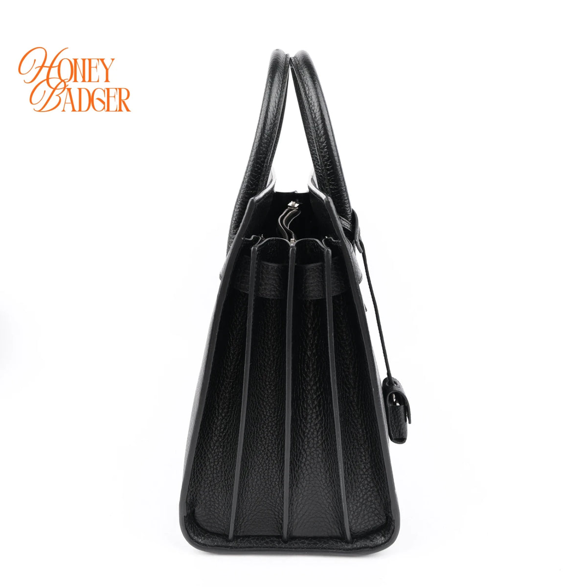 Saint Laurent Sac de Jour Medium Grained Leather Black 2-Way Bag Rank A
