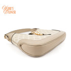 Gucci Jackie 1961 Small GG Supreme Beige Leather Gold Hardware Rank S