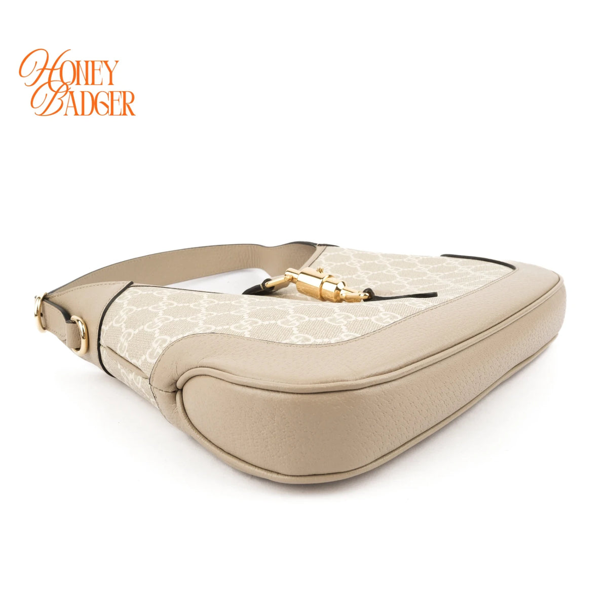 Gucci Jackie 1961 Small GG Supreme Beige Leather Gold Hardware Rank S