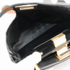 Fendi Peekaboo Mini Studded Black Leather Rank A