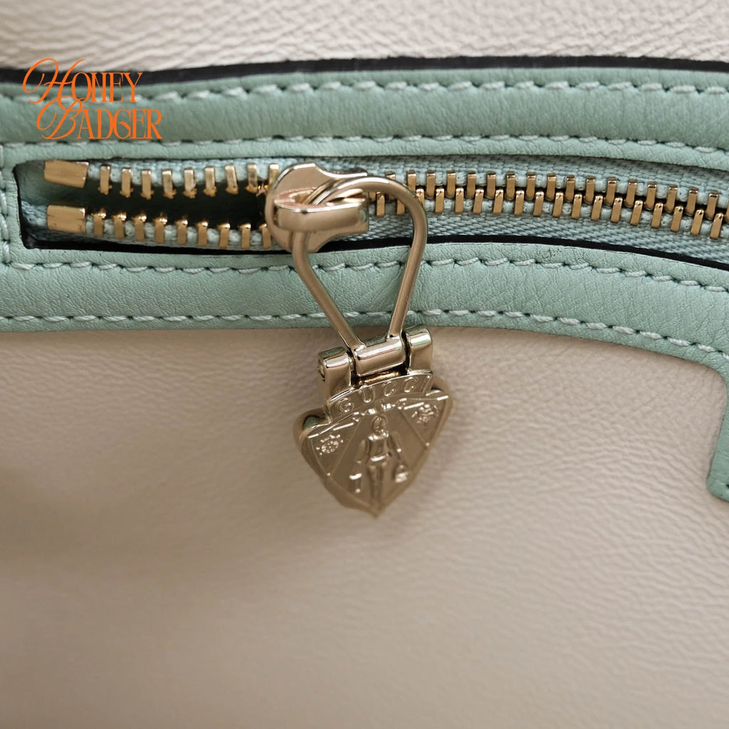 Gucci Jackie 1961 Medium Patent Leather Mint Green Rank A