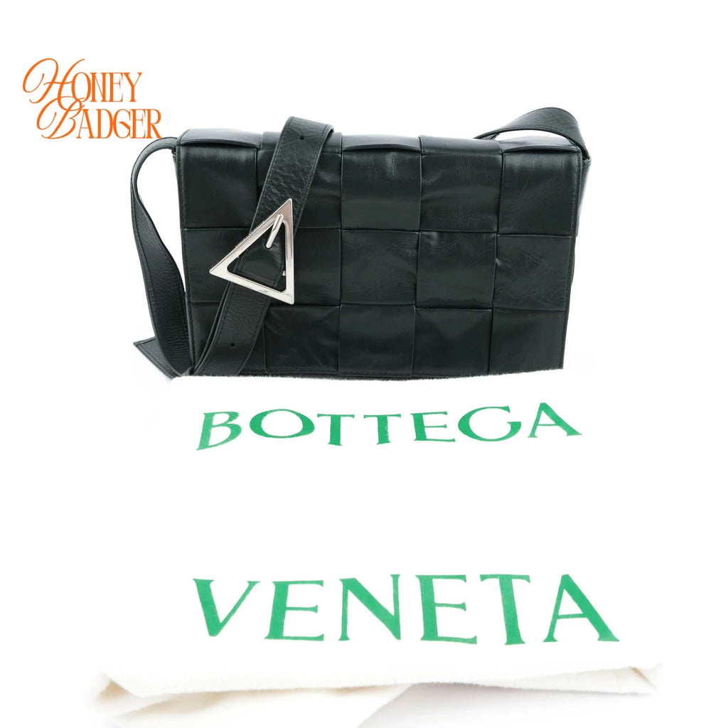 Bottega Veneta Cassette Intrecciato Lambskin Green Rank A