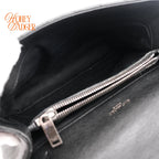 Saint Laurent College Medium Matelassé Leather Black Chain 2-Way Bag Rank A
