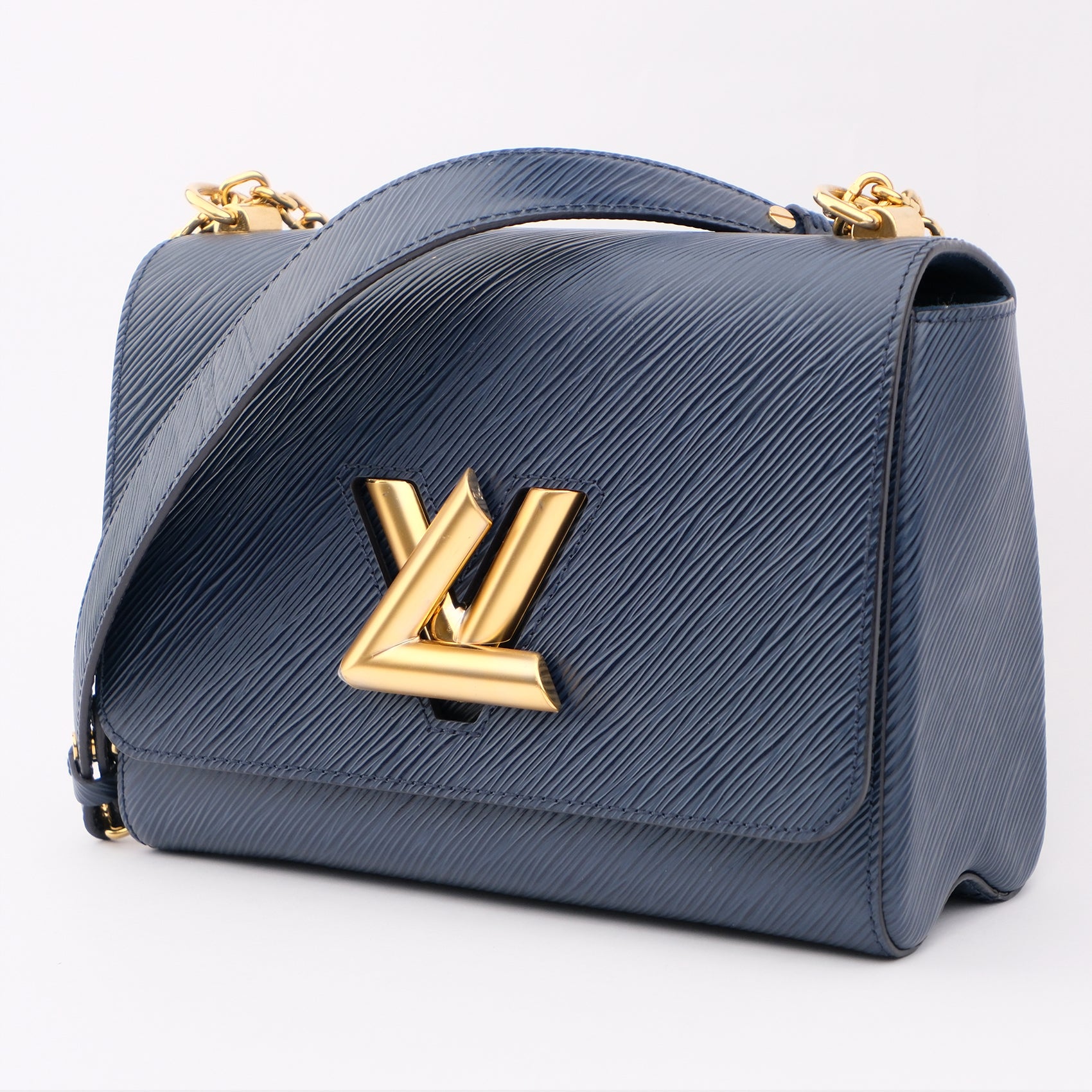 Louis Vuitton Twist MM Epi Leather Blue Shoulder Bag M53090