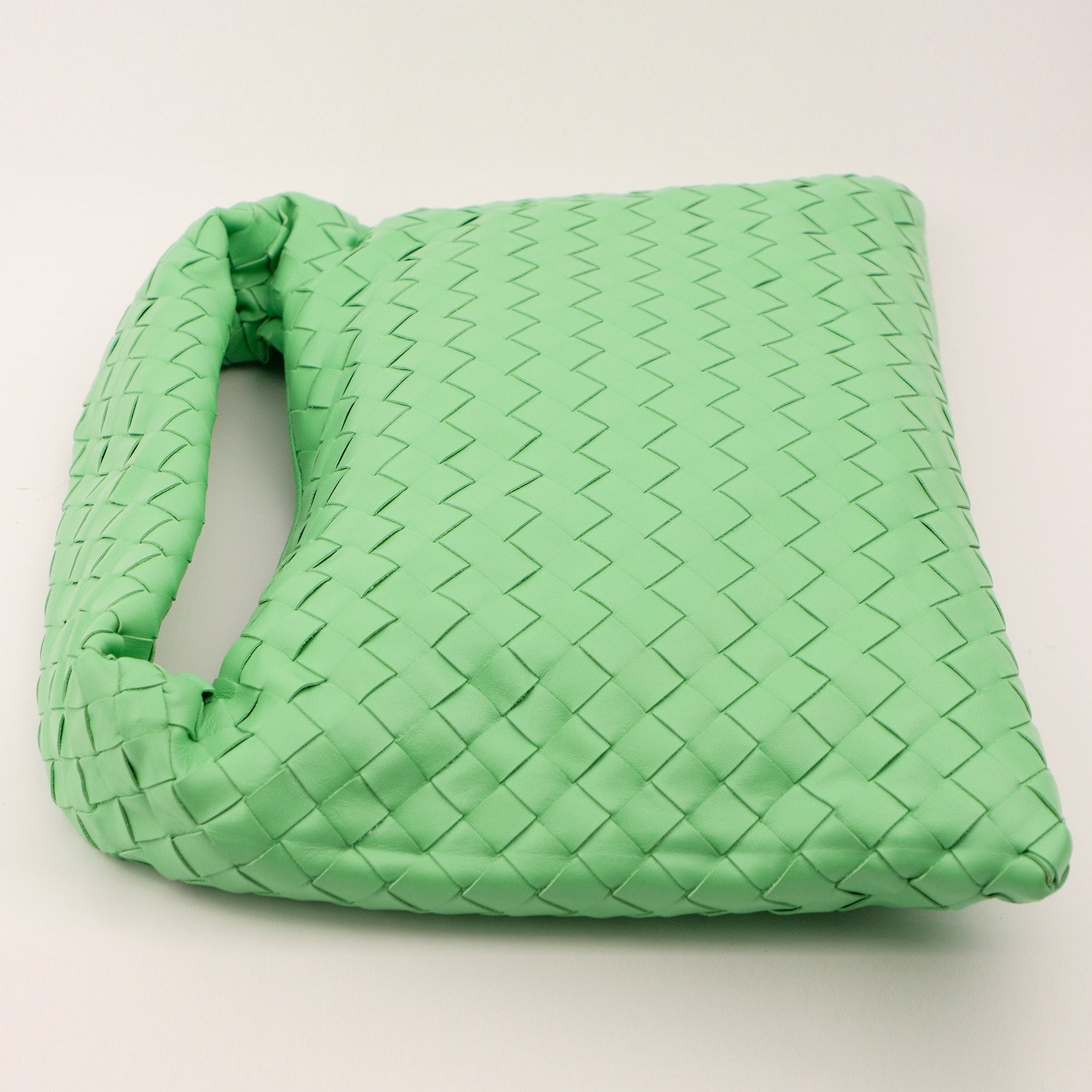 Bottega Veneta Intrecciato Hobo Shoulder Bag Nappa Leather Parakeet Green