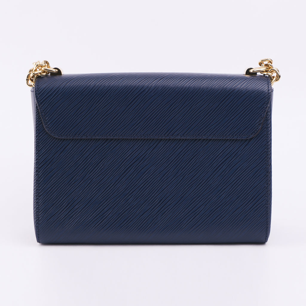 Louis Vuitton Epi Twist MM Blue Gold Hardware Shoulder Bag M53090