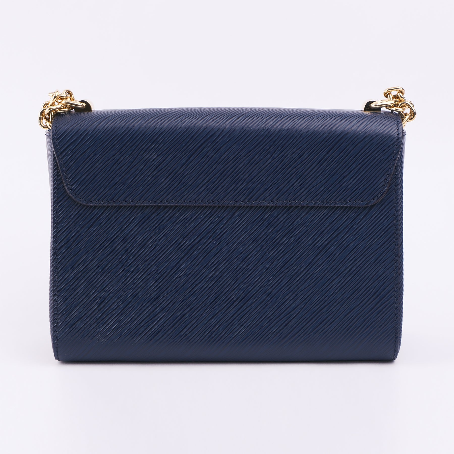 Louis Vuitton Epi Twist MM Blue Gold Hardware Shoulder Bag M53090