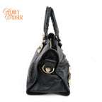 Balenciaga Giant 21 Part Time Black Leather 2-Way Handbag Shoulder Bag Rank AB