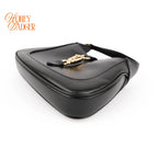 Gucci Jackie 1961 Mini Shoulder Bag Black Leather Gold Hardware 2WAY Bag