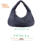 Bottega Veneta Large Veneta Hobo Intrecciato Nappa Navy Rank A