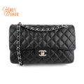 Chanel Classic Flap Medium Black Lambskin Rank A
