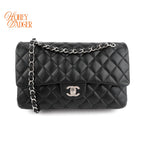 Chanel Classic Flap Medium Black Lambskin Rank A