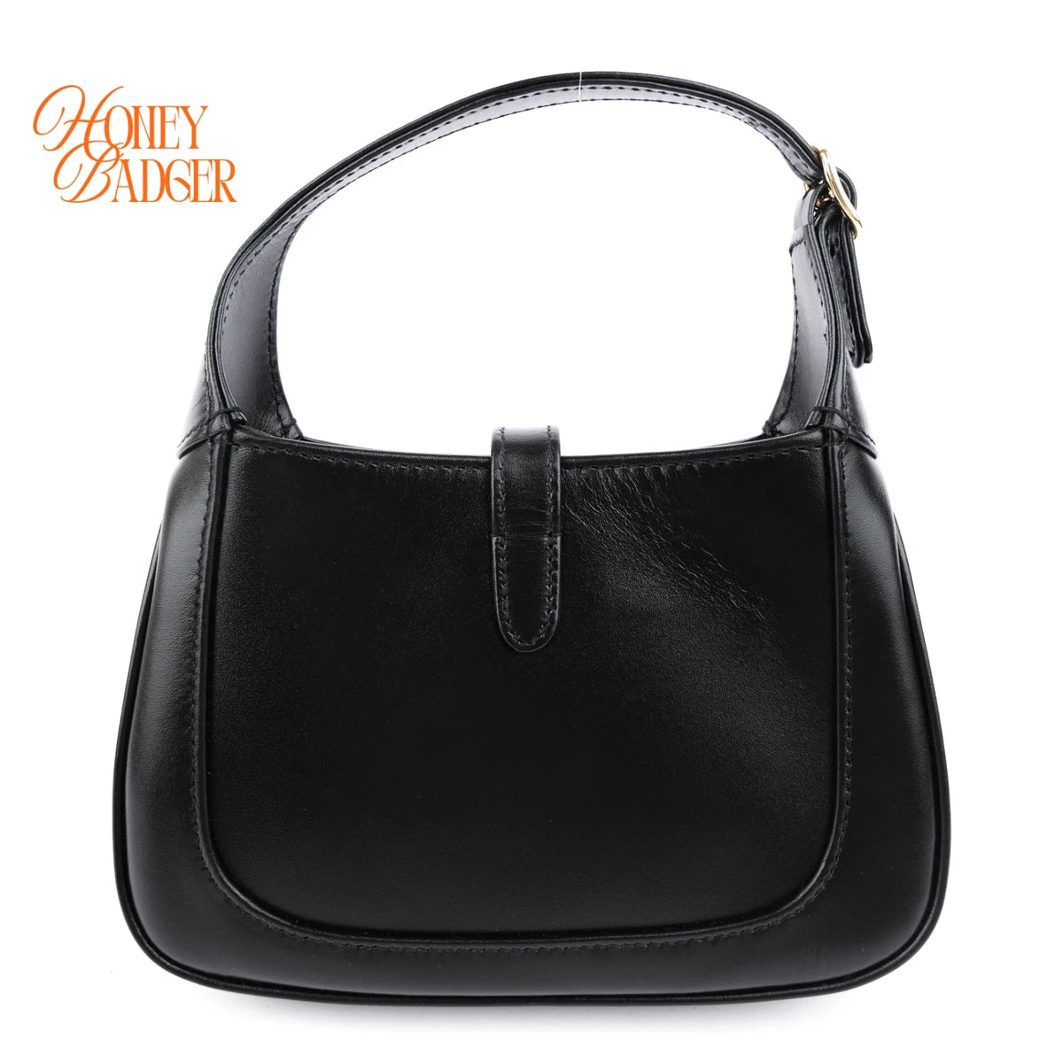 Gucci Jackie 1961 Mini Shoulder Bag Smooth Calfskin Black Gold Hardware Rank S
