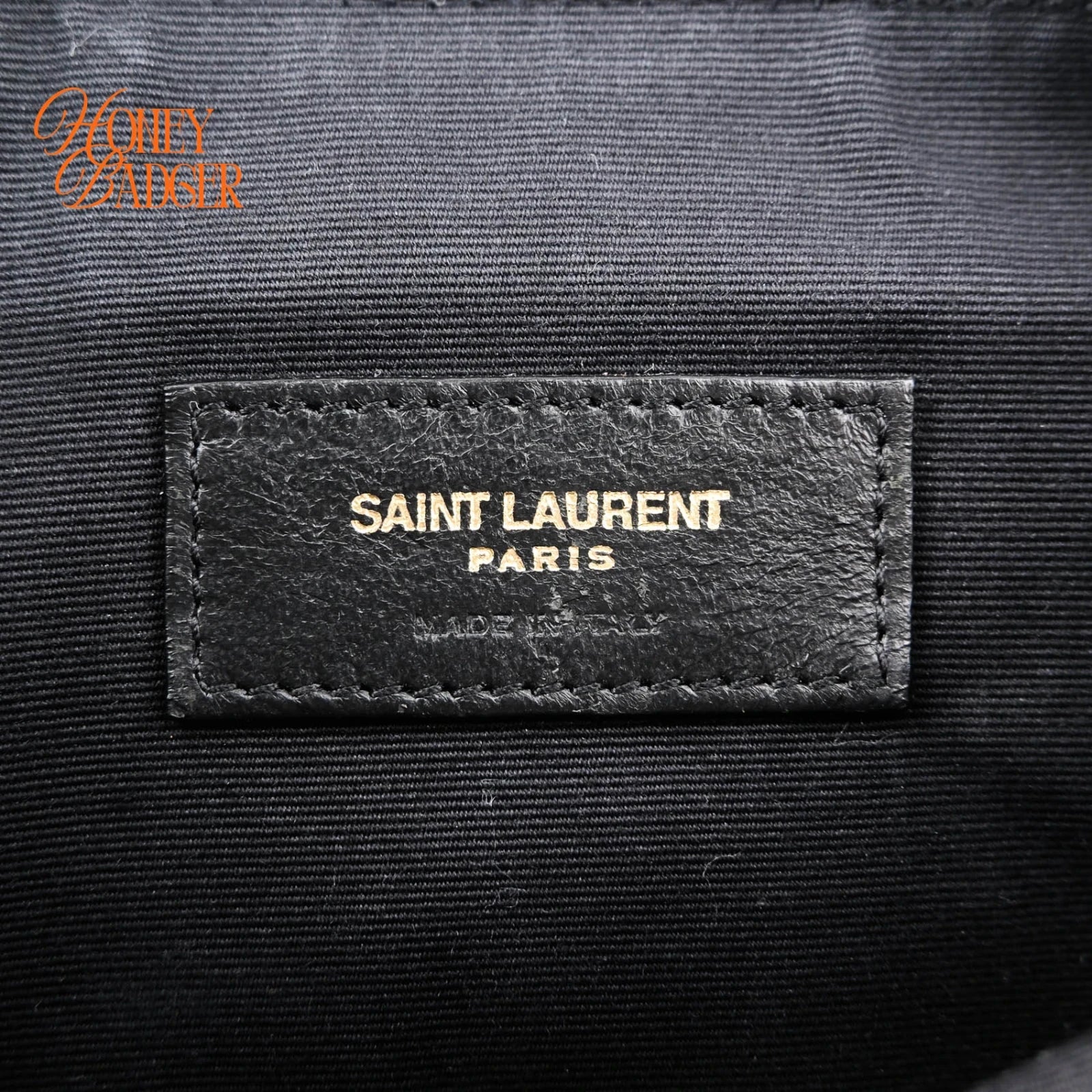 Saint Laurent Becky Matelassé Leather Shoulder Bag Black Gold Hardware Rank A