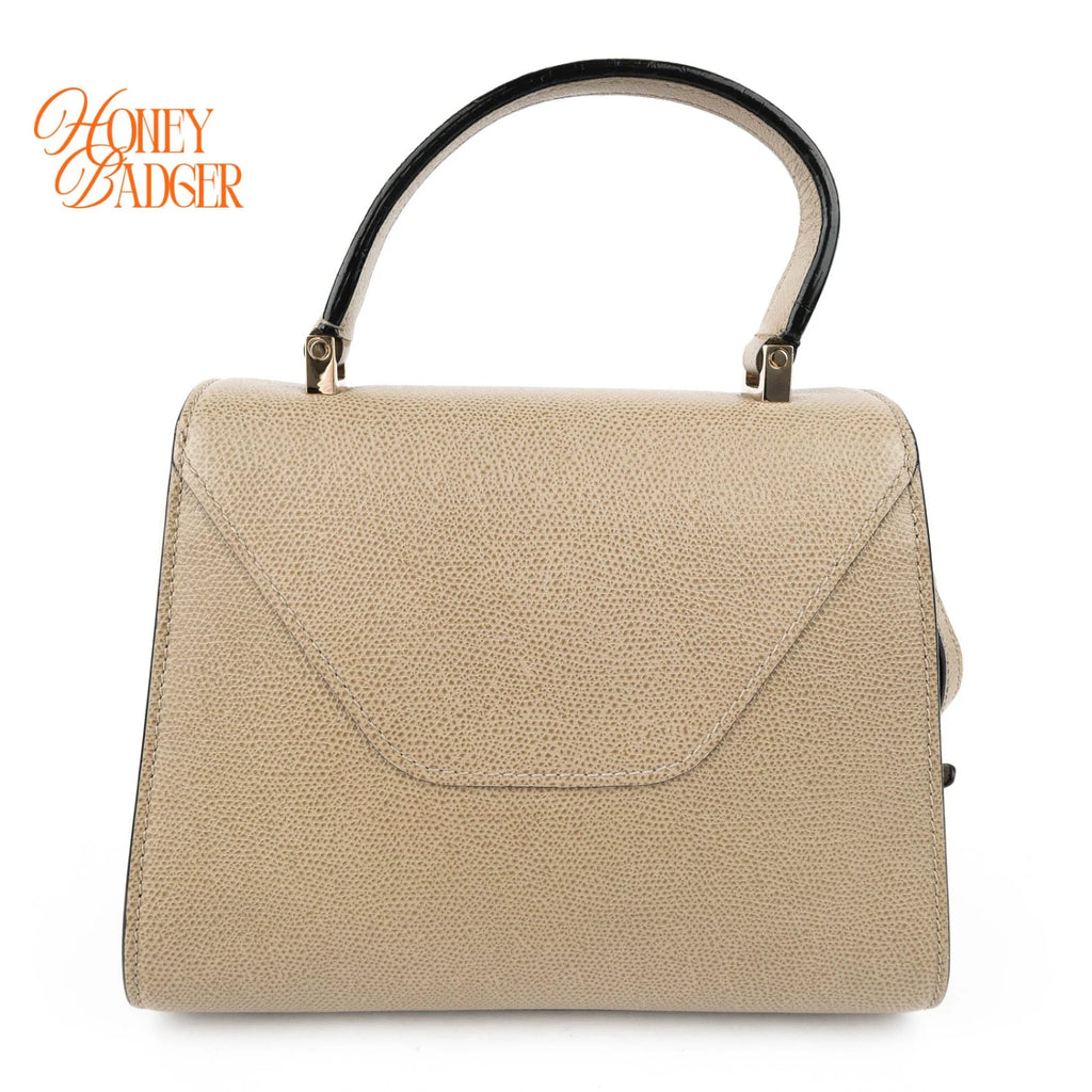 Valextra Iside Mini Millepunte Calfskin Beige Cachemire Gold Hardware Rank A