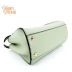 Fendi Peekaboo Mini Leather Light Green Gold Hardware Rank A