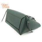 Celine Belt Bag Mini Grained Calfskin Amazone Dark Green Gold Hardware Rank AB