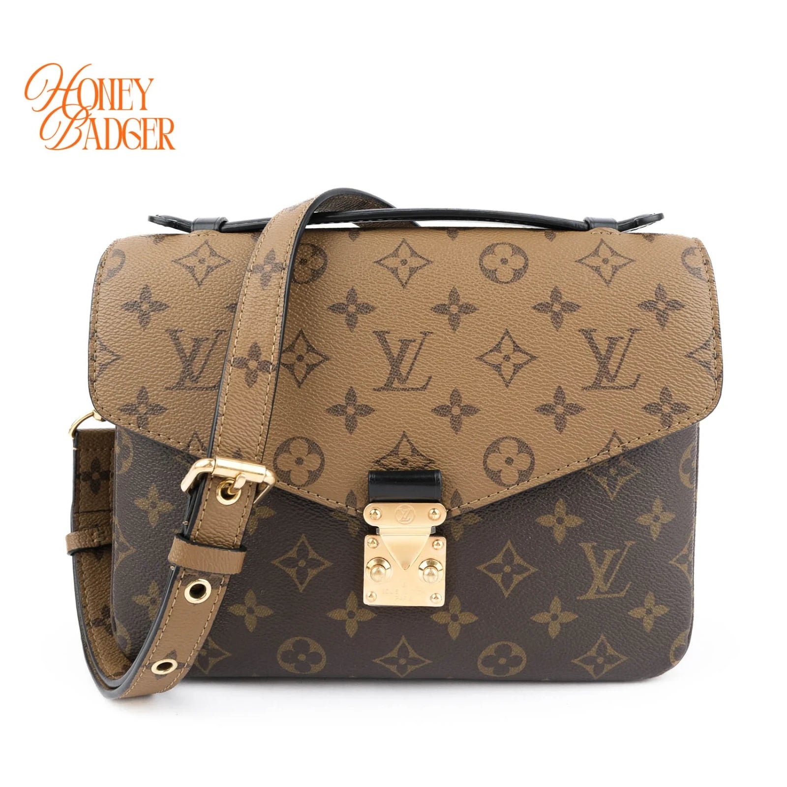 Louis Vuitton Pochette Métis Monogram Reverse Canvas Brown Rank A