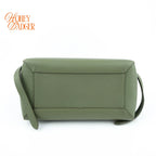 Celine Belt Bag Medium Grained Calfskin Green Gold Hardware Rank A