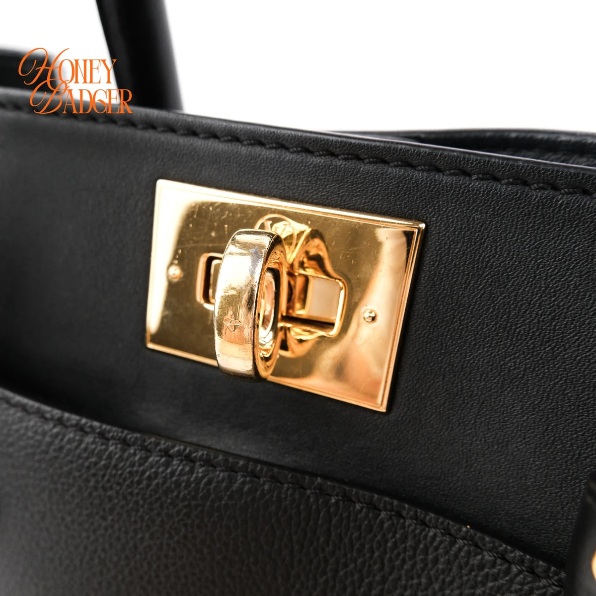 Louis Vuitton On My Side MM Calfskin Black Monogram Tufting Gold Hardware Rank AB