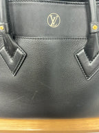Louis Vuitton On My Side MM Calfskin Black Monogram Tufting Gold Hardware Rank AB