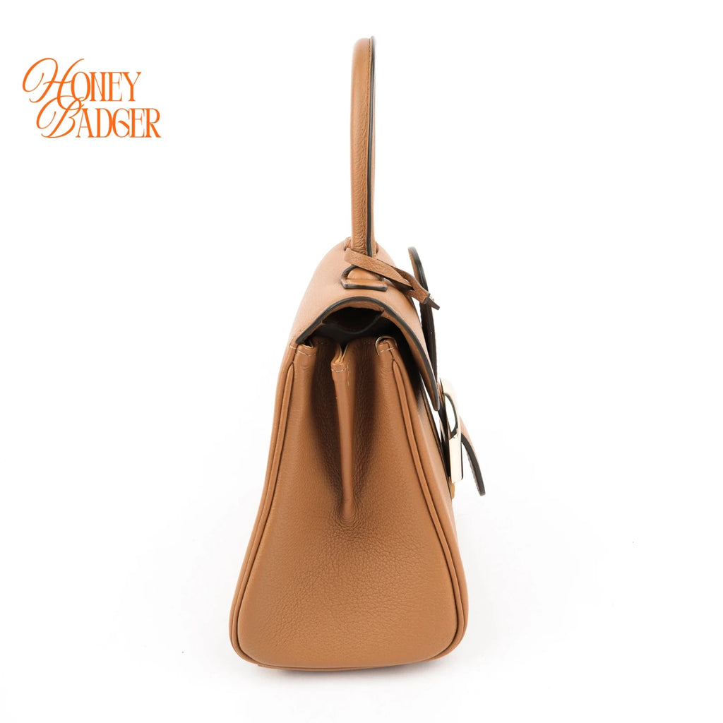 Delvaux Brillant Mini Rodéo Calf Tan Brown Palladium Hardware Rank AB