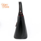 Prada Double Bag Large Saffiano Leather Black/Red Rank AB