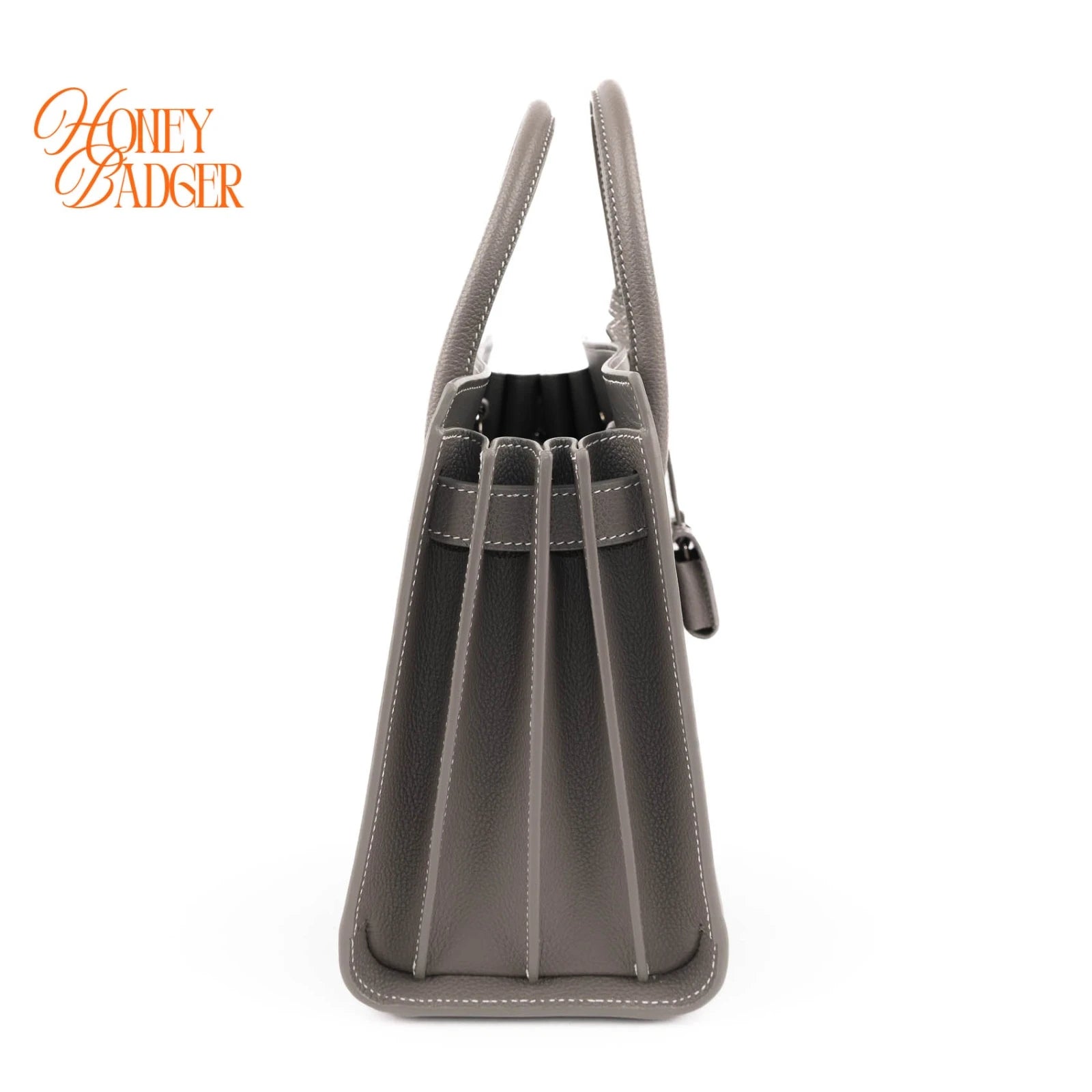 Saint Laurent Classic Baby Sac De Jour Grained Leather 2WAY Bag Grey 421863