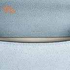 Valextra Iside Mini Grained Calfskin Blue Grey Light Gold Hardware Rank A