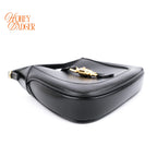 Gucci Jackie 1961 Mini Shoulder Bag Smooth Calfskin Black Gold Hardware Rank S