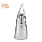 Celine Luggage Micro Drummed Calfskin Blue Grey Gold Hardware Rank A