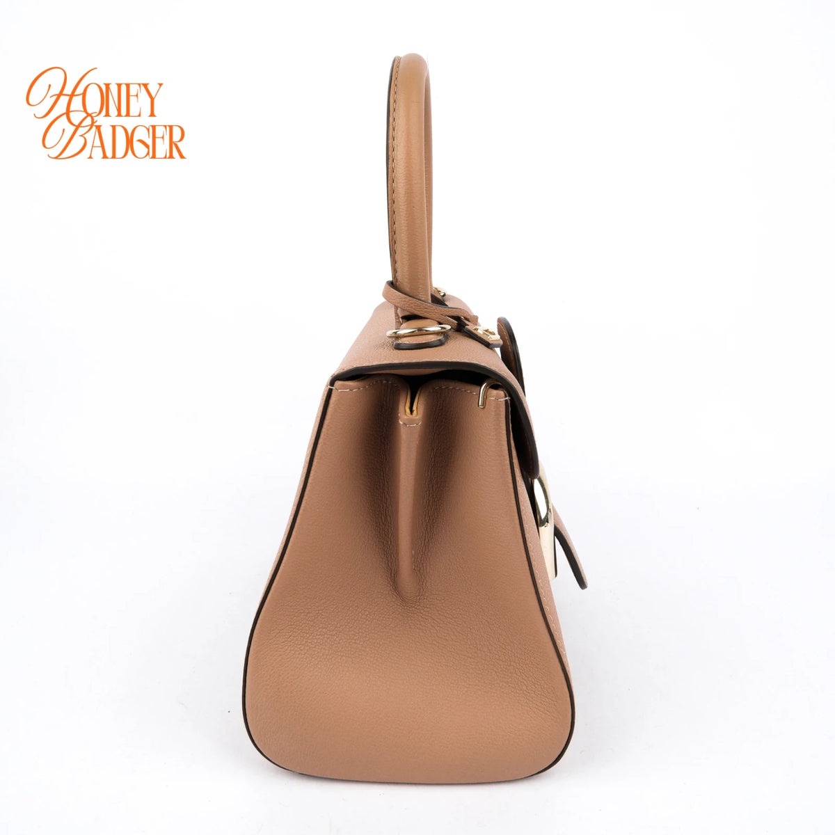 Delvaux Brillant Mini Grained Calfskin Beige Silver Hardware Rank AB