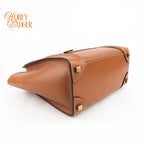 Celine Luggage Micro Smooth Calfskin Brown Gold Hardware Rank B