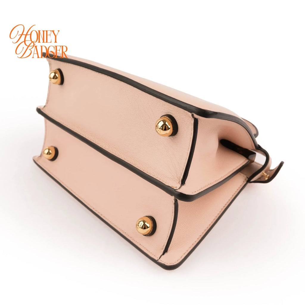 Fendi Peekaboo ISeeU Petite Handbag Pink Leather 2WAY Bag 8BN335