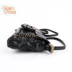 Fendi Baguette Mini Black Leather Rank A