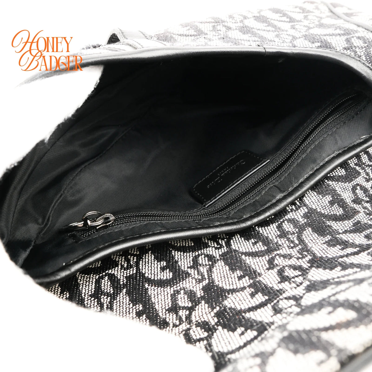 Dior Saddle Bag Medium Oblique Jacquard Black Rank A