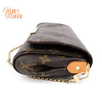 Louis Vuitton Favorite PM Monogram Canvas Shoulder Clutch Bag Rank A