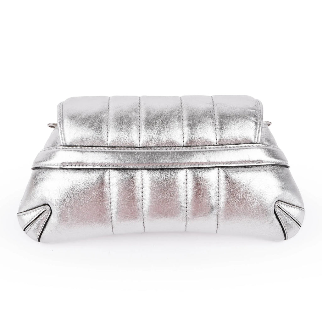 Gucci Horsebit 1955 Small Leather Silver Rank S