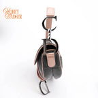Dior Saddle Large Denim and Patent Leather Grey Pink Rank A
