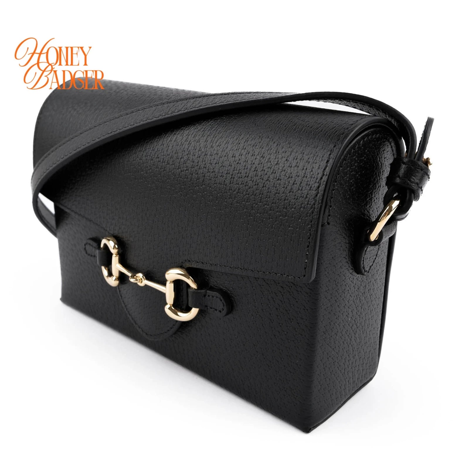 Gucci Horsebit 1955 Leather Shoulder Bag Black Rank S
