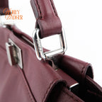Fendi Peekaboo Iconic Mini Nappa Leather Bordeaux Silver Hardware Rank A