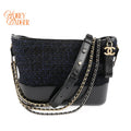 Chanel Gabrielle de Chanel Hobo Medium Tweed Navy Black